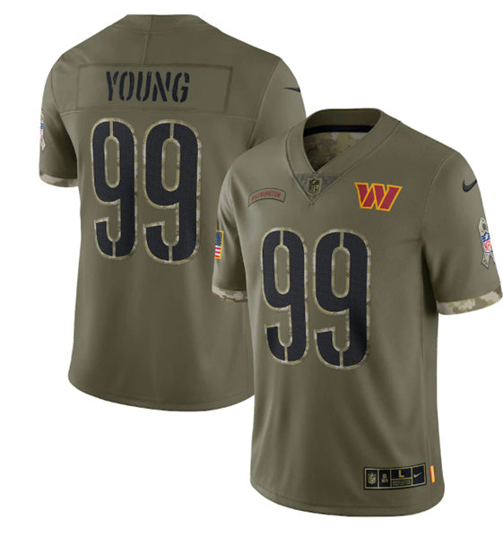 Chase Young Washington Commanders olive Salute To Service jersey