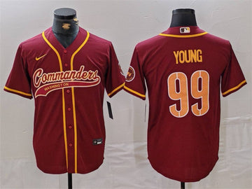 Chase Young Washington Commanders burgundy jersey