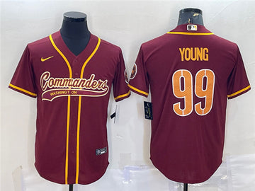 Chase Young Washington Commanders burgundy jersey