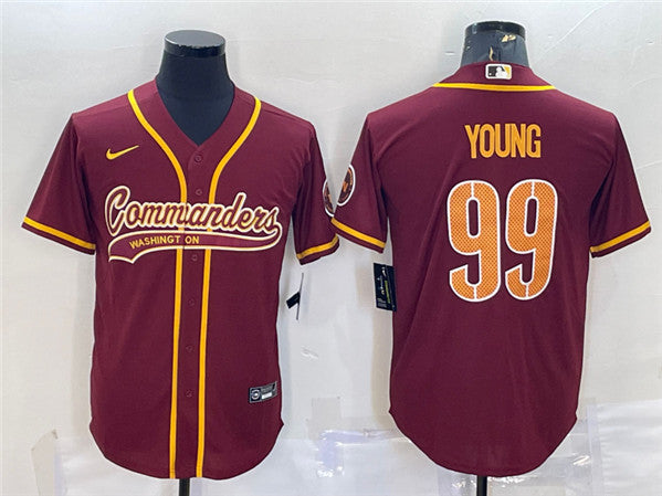 Chase Young Washington Commanders burgundy jersey