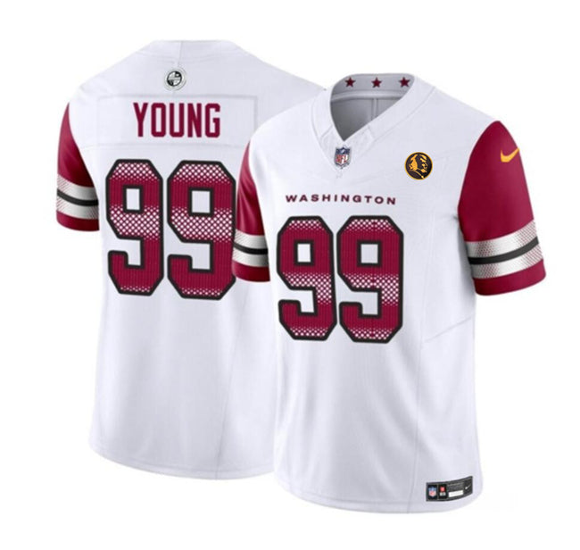 Chase Young Washington Commanders white FUSE jersey