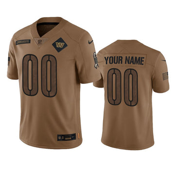Custom Washington Commanders brown jersey