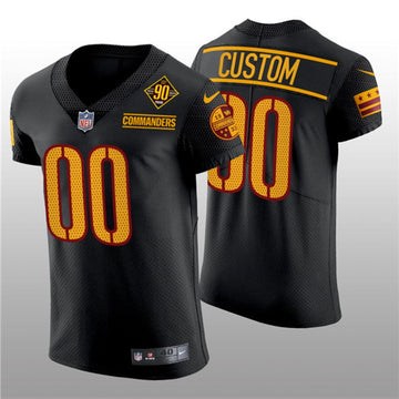 Custom Washington Commanders black Elite jersey