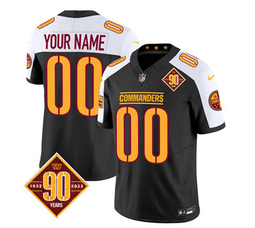 Custom Washington Commanders black-white FUSE jersey