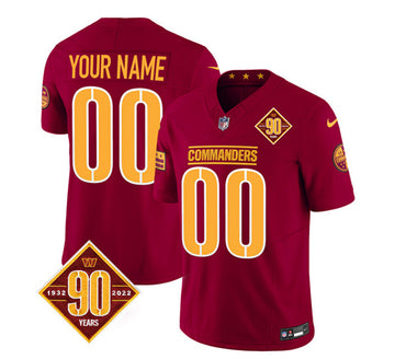 Custom Washington Commanders burgundy FUSE jersey
