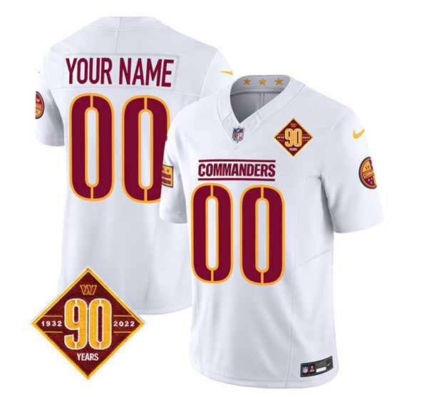 Custom Washington Commanders white FUSE jersey