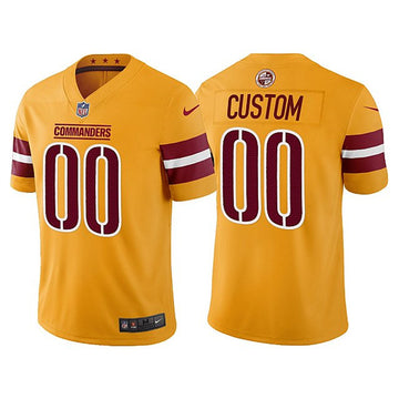 Custom Washington Commanders gold jersey