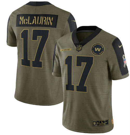 Terry McLaurin Washington Commanders olive Salute To Service jersey