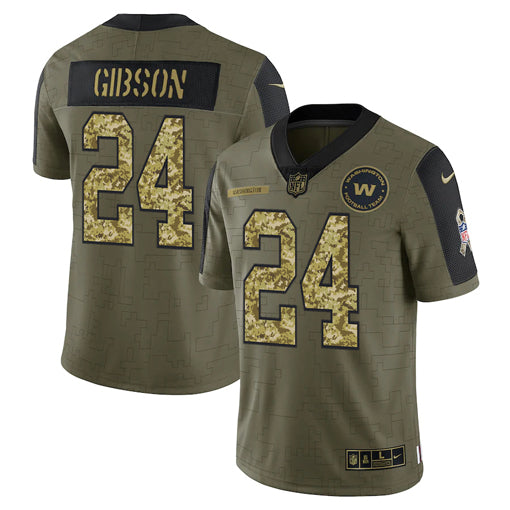 Antonio Gibson Washington Commanders olive Salute To Service jersey