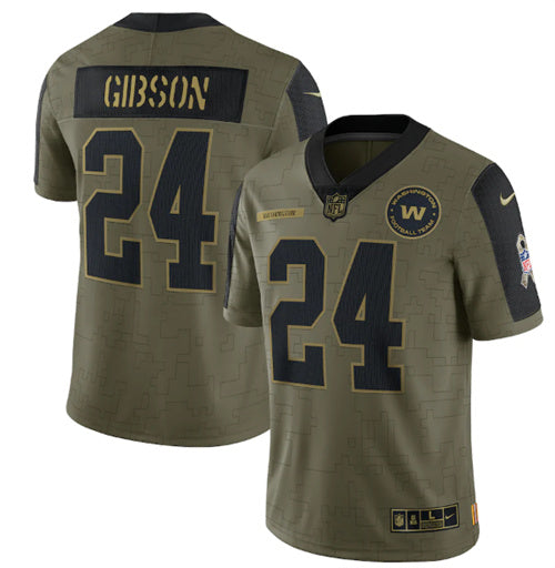 Antonio Gibson Washington Commanders olive Salute To Service jersey