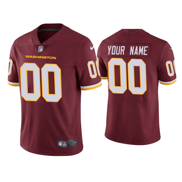 Custom Washington Commanders burgundy jersey