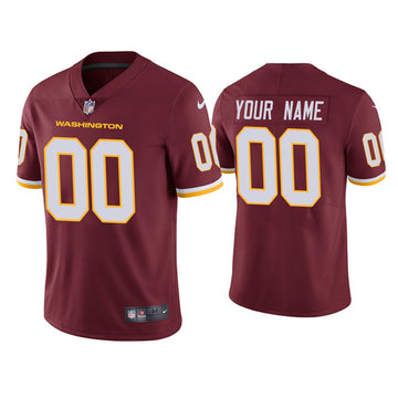Custom Washington Commanders burgundy jersey