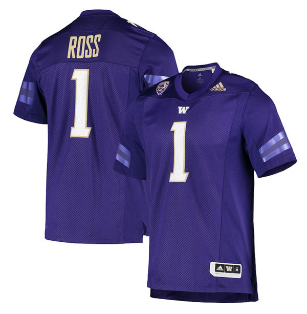 Custom Washington Huskies purple jersey