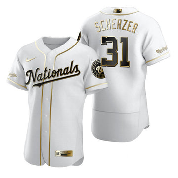 Max Scherzer Washington Nationals white jersey