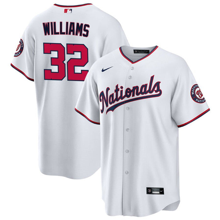 Trevor Williams Washington Nationals white jersey