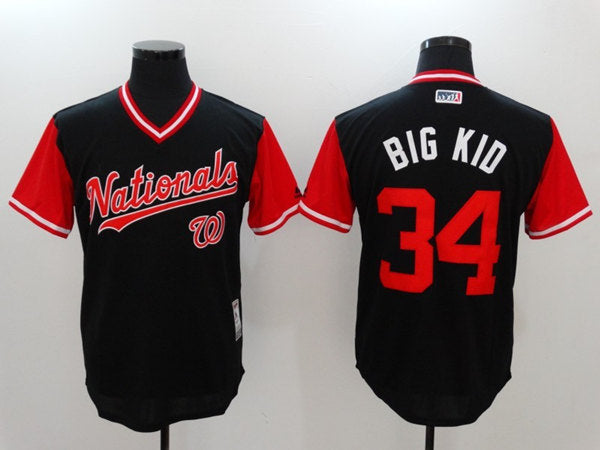 Big Kid Washington Nationals navy jersey