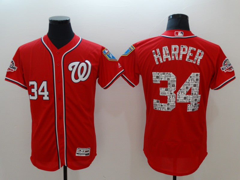 Bryce Harper Washington Nationals red jersey