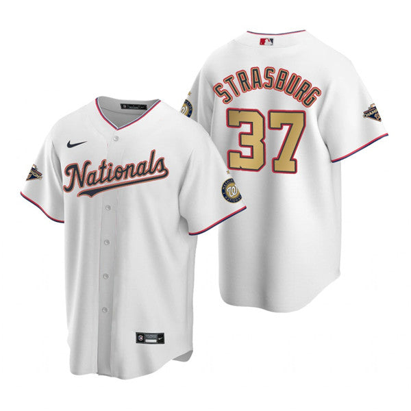 Stephen Strasburg Washington Nationals white jersey