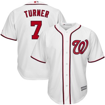 Trea Turner Washington Nationals white jersey