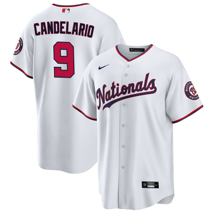 Jeimer Candelario Washington Nationals white jersey