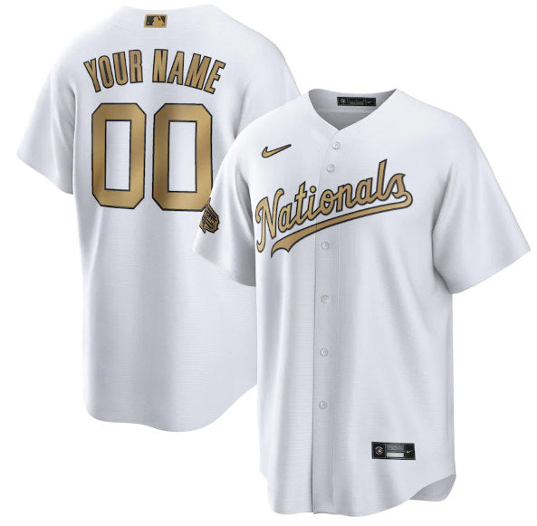 Custom Washington Nationals white All-Star jersey