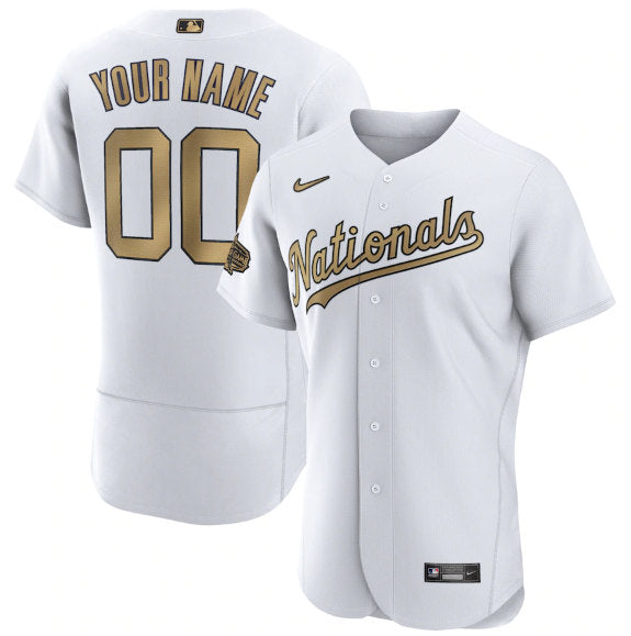 Custom Washington Nationals white All-Star jersey
