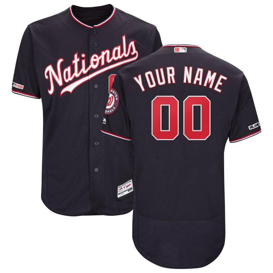 Majestic Washington Nationals navy Alternate jersey