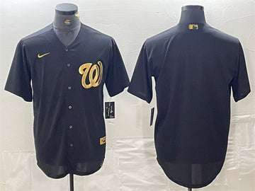 Custom Washington Nationals black jersey