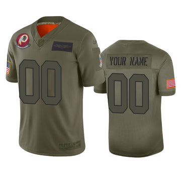 Custom Washington Commanders camo Salute To Service jersey