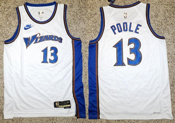 Jordan Poole Washington Wizards white Classic jersey