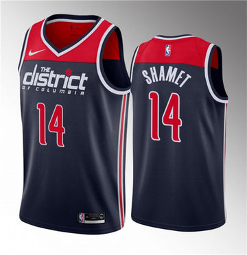 Landry Shamet Washington Wizards navy jersey