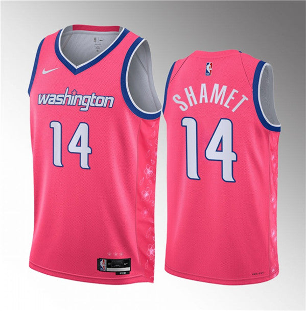 Landry Shamet Washington Wizards pink City Edition jersey