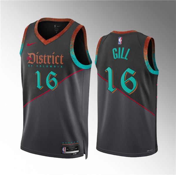 Anthony Gill Washington Wizards black City Edition jersey