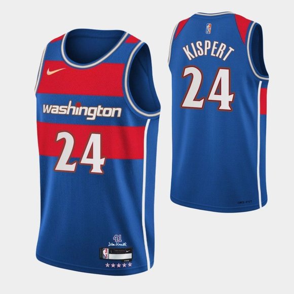 Corey Kispert Washington Wizards blue City Edition jersey