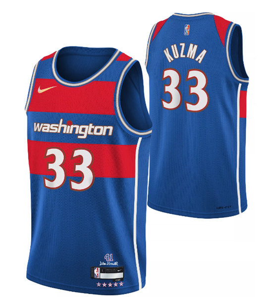 Kyle Kuzma Washington Wizards blue City Edition jersey