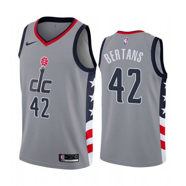 Davis Bertans Washington Wizards gray City Edition jersey