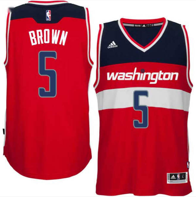 Kwame Washington Wizards brown jersey
