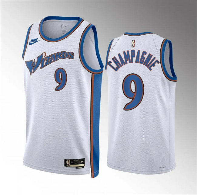 Justin Champagnie Washington Wizards white Classic jersey
