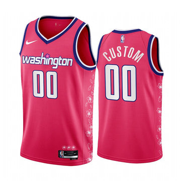 Custom Washington Wizards pink City Edition jersey