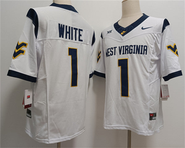 Jahiem West Virginia Mountaineers white FUSE jersey
