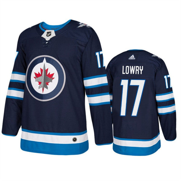 Adam Lowry Winnipeg Jets navy jersey