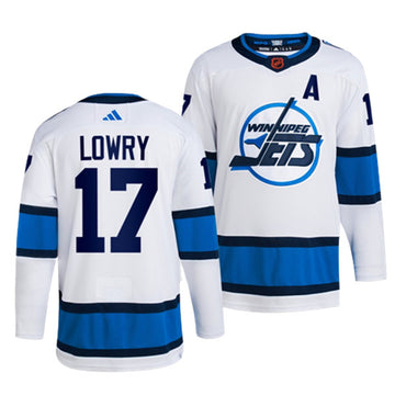Adam Lowry Winnipeg Jets white Reverse Retro jersey