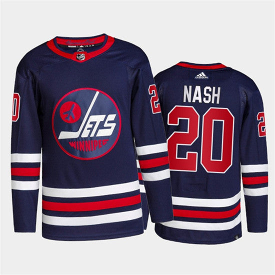 Riley Nash Winnipeg Jets navy jersey