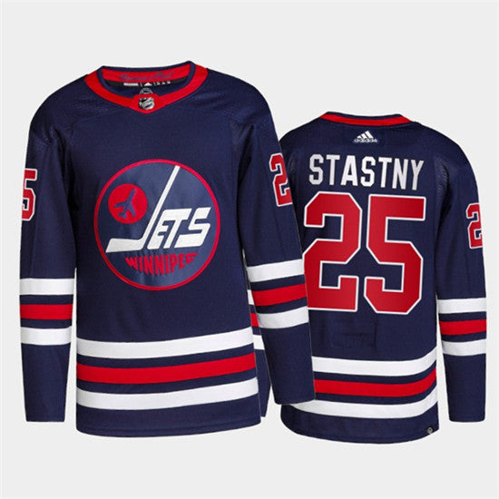 Paul Stastny Winnipeg Jets navy jersey