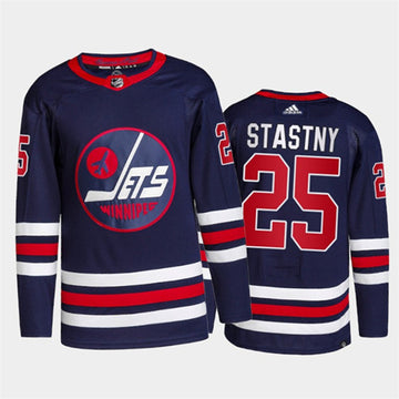 Paul Stastny Winnipeg Jets navy jersey