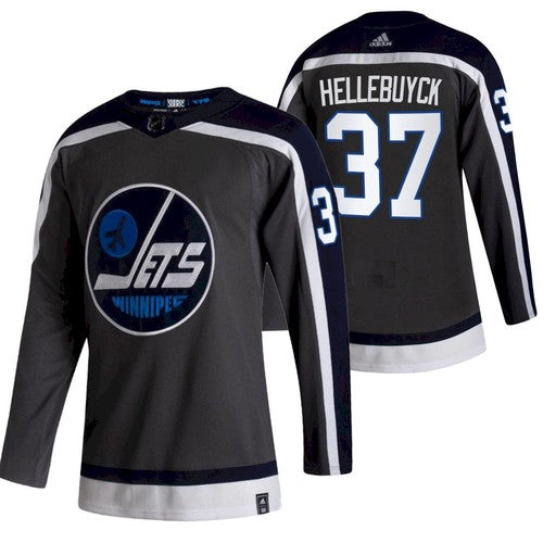 Connor Hellebuyck Winnipeg Jets grey Reverse Retro jersey