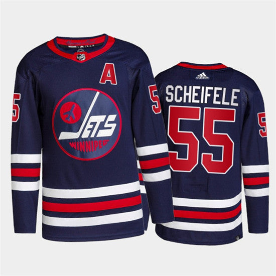 Mark Scheifele Winnipeg Jets navy jersey
