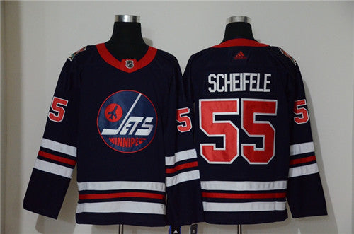 Mark Scheifele Winnipeg Jets navy jersey