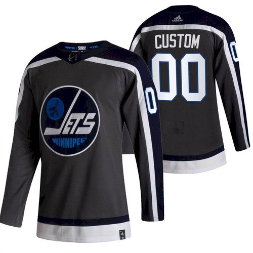 Custom Winnipeg Jets grey Reverse Retro jersey