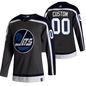 Custom Winnipeg Jets grey Reverse Retro jersey